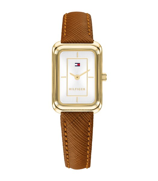 Horloge TOMMY HILFIGER DAISY Dames 1782931 Analoog Behuizing Mineraal Zilverkleurig Bracelette Leer Bruin Etanchéiteiten 3 ATM