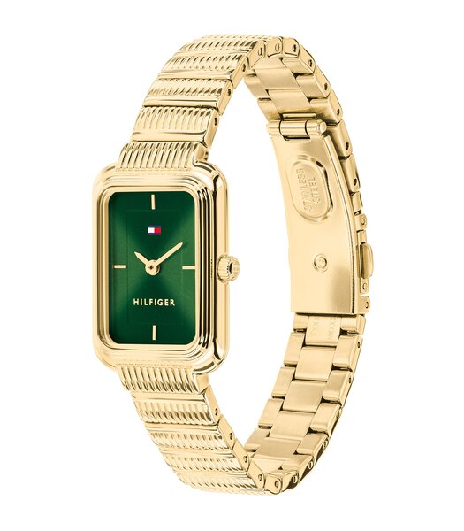 Montre TOMMY HILFIGER DAISY Femme 1782934 Analogique Cadran Minéral Vert Bracelet Acier inoxydable Acier / or jaune Etanchéité 3 ATM