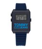 Horloge TOMMY HILFIGER EXPEDITION Heren 1791677 Analoog Behuizing MINERAAL Zwart Bracelette Silicone Blauw Etanchéiteiten 3BAR