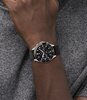 Horloge TOMMY HILFIGER LARSON Heren 1791984 Analoog Behuizing MINERAAL Zwart Armband Leer Zwart Gespíndel Waterdichtheid 5BAR