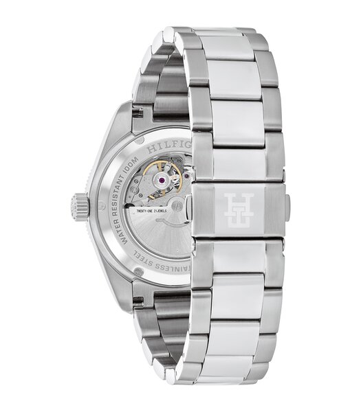 Horloge TOMMY HILFIGER TH85 AUTOMATIC Heren 1792154 Analoog Behuizing MINERAAL Zwart Bracelette Roestvrij staal Staal Etanchéiteiten 10BAR