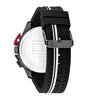 Montre TOMMY HILFIGER BANK Homme 1792168 Analogue Cadran MINERAL Noir Bracelet Silicone Noir Etanchéité 5BAR