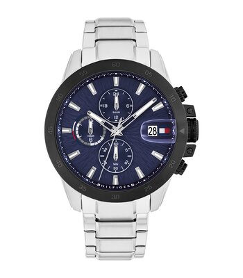 Horloge TOMMY HILFIGER JAMESON Heren 1792198 Analoog Behuizing MINERAAL Blauw Bracelette Roestvrij staal Staal Etanchéiteiten 5BAR