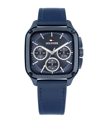 Horloge TOMMY HILFIGER HERALD Heren 1792219 Analoog Behuizing MINERAAL Blauw Bracelette Leer Blauw Etanchéiteiten 5BAR