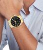 Montre TOMMY HILFIGER BRUCE Homme 1792241 Analogue Cadran MINERAL Noir Bracelet Acier Or jaune Etanchéité 3BAR