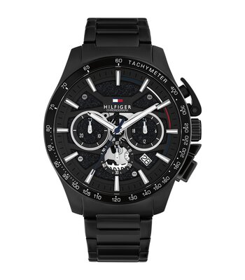 Horloge TOMMY HILFIGER BANK Heren 1792262 Analoog Behuizing MINERAAL Zwart Bracelette Staal Zwart Etanchéiteiten 5BAR