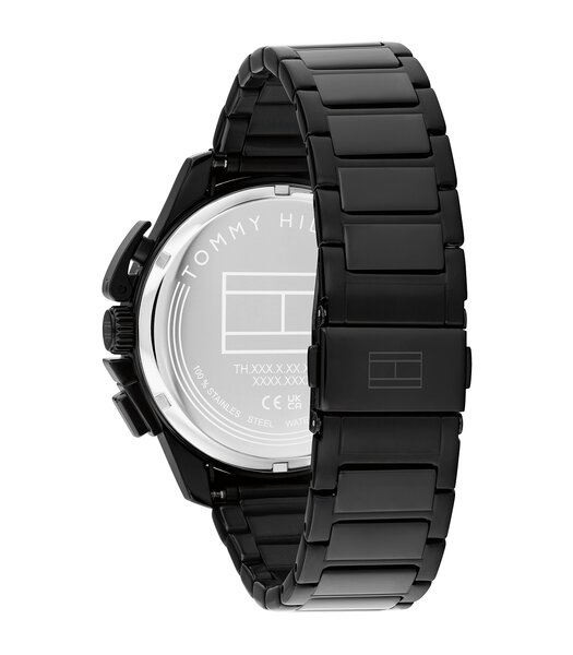 Montre TOMMY HILFIGER BANK Homme 1792262 Analogue Cadran MINERAL Noir Bracelet Acier Noir Etanchéité 5BAR