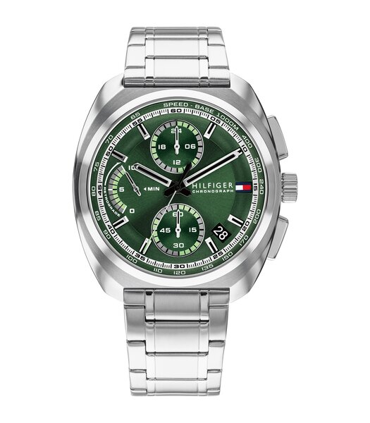 Horloge TOMMY HILFIGER COLE Heren 1792274 Analoog Behuizing Mineraal Groen Bracelette Roestvrij staal Staal Etanchéiteiten 5 ATM