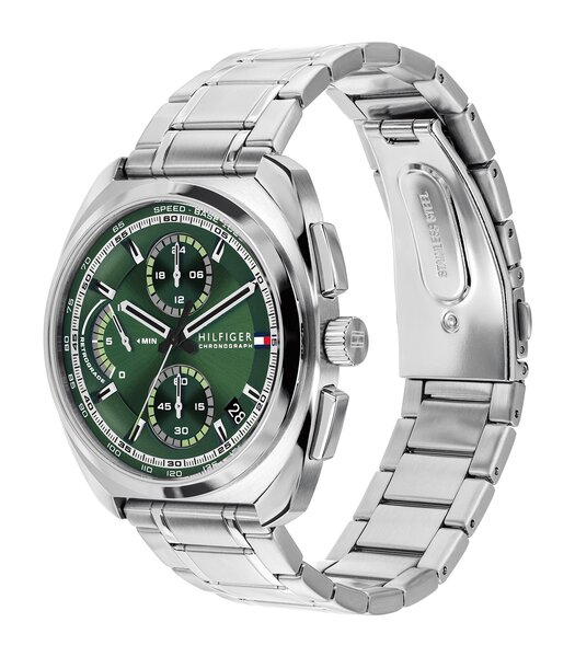 Horloge TOMMY HILFIGER COLE Heren 1792274 Analoog Behuizing Mineraal Groen Bracelette Roestvrij staal Staal Etanchéiteiten 5 ATM