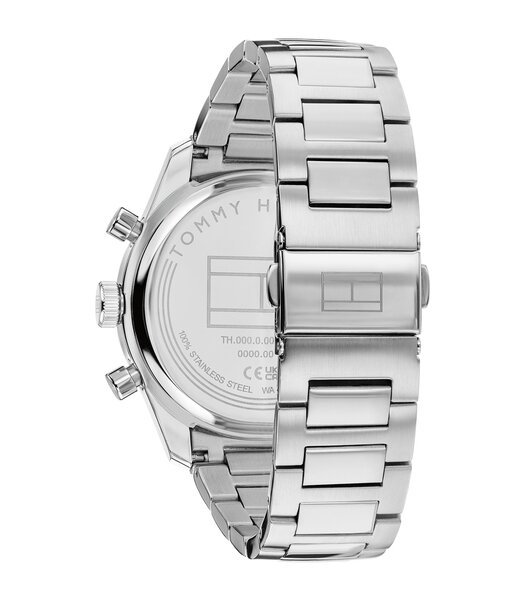 Montre TOMMY HILFIGER HAMPTON Homme 1792278 Analogique Cadran Minéral Bleu Bracelet Acier inoxydable Acier Etanchéité 5 ATM