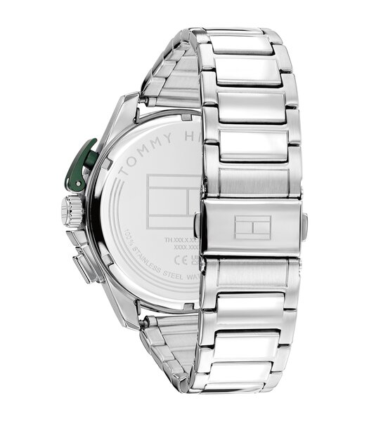 Montre TOMMY HILFIGER BANK Homme 1792293 Analogique Cadran Minéral Vert Bracelet Acier inoxydable Acier Etanchéité 5 ATM