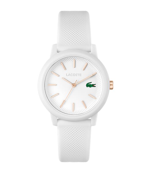 Horloge LACOSTE SPORT INSPIRED Dames 2001211 Analoog Behuizing MINERAAL Wit Bracelette Silicone Wit Boucle ardillon Etanchéiteiten 5BAR