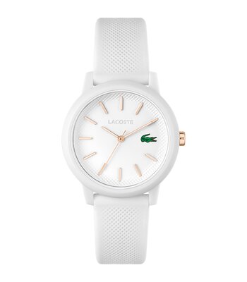 Horloge LACOSTE SPORT INSPIRED Dames 2001211 Analoog Behuizing MINERAAL Wit Bracelette Silicone Wit Boucle ardillon Etanchéiteiten 5BAR