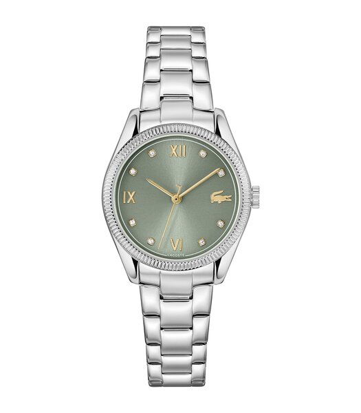 Horloge LACOSTE CLASSIC ELEGANCE Dames 2001421 Analoog Behuizing MINERAAL Groen Bracelette Roestvrij staal Staal Etanchéiteiten 5BAR