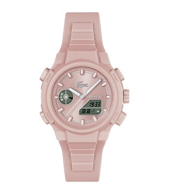 Horloge LACOSTE SPORT INSPIRED Dames 2001429 Analoog Behuizing MINERAAL Roze Bracelette Silicone Roze Etanchéiteiten 10BAR