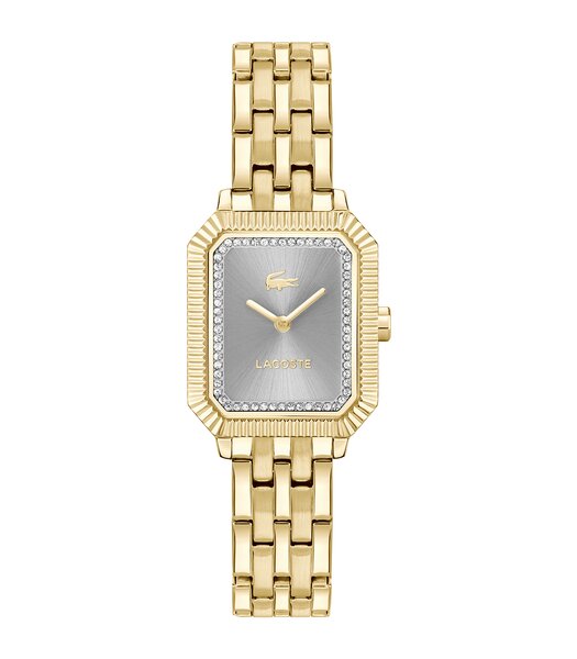 Horloge LACOSTE CLASSIC ELEGANCE Dames 2001441 Analoog Behuizing MINERAAL Grijs Bracelette Staal Geelgoudkleurig Etanchéiteiten 3BAR