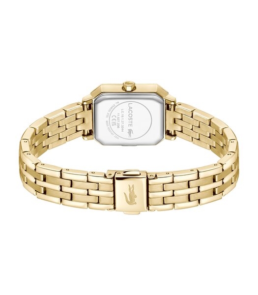 Horloge LACOSTE CLASSIC ELEGANCE Dames 2001441 Analoog Behuizing MINERAAL Grijs Bracelette Staal Geelgoudkleurig Etanchéiteiten 3BAR