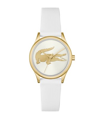 Horloge LACOSTE LIFESTYLE Dames 2001480 Analoog Behuizing MINERAAL Wit Bracelette Silicone Wit Etanchéiteiten 5BAR