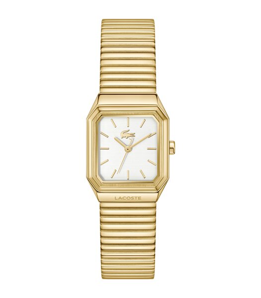 Montre LACOSTE RENE Femme 2001505 Analogue Cadran MINERAL Blanc Bracelet Acier inoxydable Acier / or jaune Etanchéité 5BAR