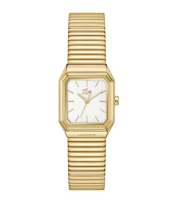 Montre LACOSTE RENE Femme 2001505 Analogue Cadran MINERAL Blanc Bracelet Acier inoxydable Acier / or jaune Etanchéité 5BAR