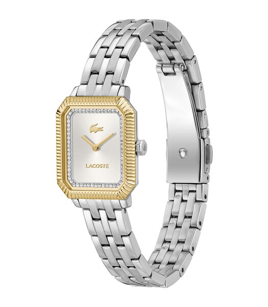 Horloge LACOSTE LACOSTE PARISIENNE Dames 2001518 Analoog Behuizing Mineraal Zilverkleurig Bracelette Roestvrij staal Staal Etanchéiteiten 3 ATM