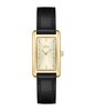 Montre LACOSTE CROISETTE Femme 2001524 Analogique Cadran Minéral Doré Bracelet Cuir Noir Etanchéité 3 ATM