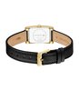 Montre LACOSTE CROISETTE Femme 2001524 Analogique Cadran Minéral Doré Bracelet Cuir Noir Etanchéité 3 ATM