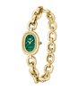 Horloge LACOSTE LACOSTE PETITE PARISIENNE Dames 2001539 Analoog Behuizing Mineraal Groen Bracelette Roestvrij staal Staal / geelgoudkleurig Etanchéite