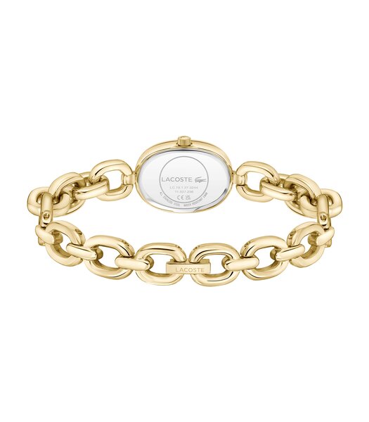 Horloge LACOSTE LACOSTE PETITE PARISIENNE Dames 2001540 Analoog Behuizing Mineraal Parelmoer Bracelette Roestvrij staal Staal / geelgoudkleurig Etanch
