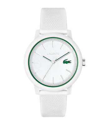 Horloge LACOSTE SPORT INSPIRED Heren 2011169 Analoog Behuizing MINERAAL Wit Bracelette Silicone Wit Boucle ardillon Etanchéiteiten 5BAR