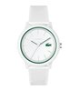 Horloge LACOSTE SPORT INSPIRED Heren 2011169 Analoog Behuizing MINERAAL Wit Bracelette Silicone Wit Boucle ardillon Etanchéiteiten 5BAR