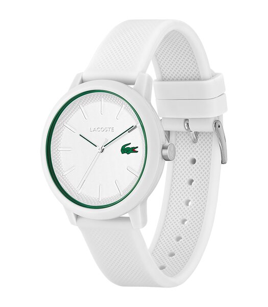 Horloge LACOSTE SPORT INSPIRED Heren 2011169 Analoog Behuizing MINERAAL Wit Bracelette Silicone Wit Boucle ardillon Etanchéiteiten 5BAR