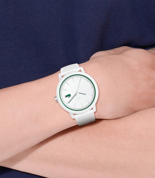 Horloge LACOSTE SPORT INSPIRED Heren 2011169 Analoog Behuizing MINERAAL Wit Bracelette Silicone Wit Boucle ardillon Etanchéiteiten 5BAR