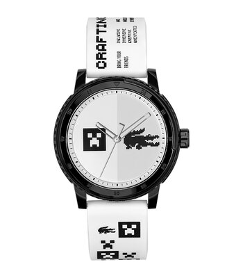 Horloge LACOSTE LIFESTYLE Heren 2011180 Analoog Behuizing MINERAAL Wit Bracelette Silicone Wit Etanchéiteiten 5BAR