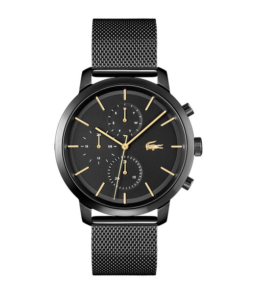 Horloge LACOSTE LIFESTYLE Heren 2011194 Analoog Behuizing MINERAAL Zwart Bracelette Staal Zwart Clip / clasp Etanchéiteiten 5BAR