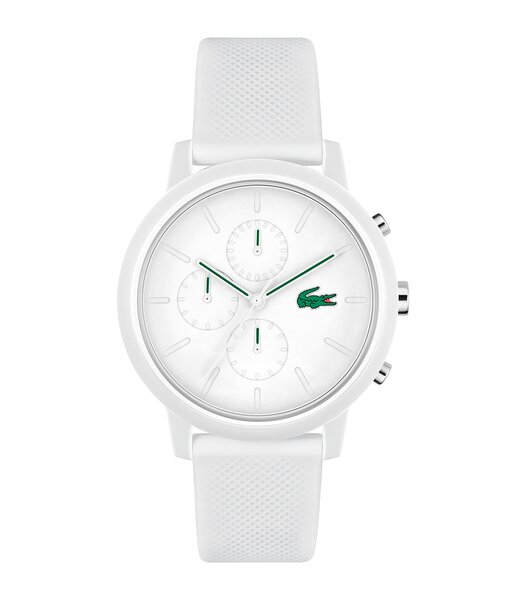 Horloge LACOSTE SPORT INSPIRED Heren 2011246 Analoog Behuizing Mineraal Wit Bracelette Silicone Wit Boucle déployante Etanchéiteiten 5 ATM
