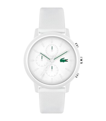 Horloge LACOSTE SPORT INSPIRED Heren 2011246 Analoog Behuizing Mineraal Wit Bracelette Silicone Wit Boucle déployante Etanchéiteiten 5 ATM