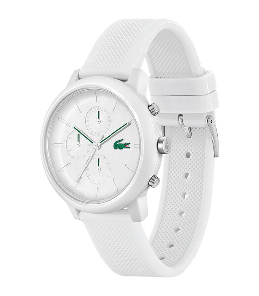 Horloge LACOSTE SPORT INSPIRED Heren 2011246 Analoog Behuizing Mineraal Wit Bracelette Silicone Wit Boucle déployante Etanchéiteiten 5 ATM