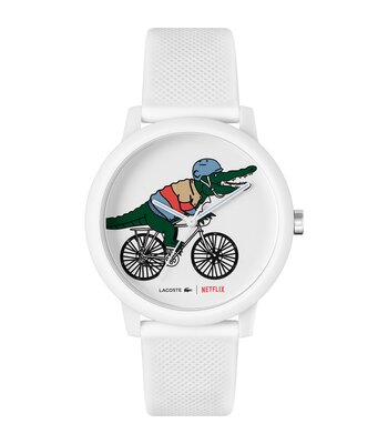 Horloge LACOSTE SPORT INSPIRED Unisex 2011265 Analoog Behuizing MINERAAL Wit Bracelette Silicone Wit Boucle déployante Etanchéiteiten 5BAR