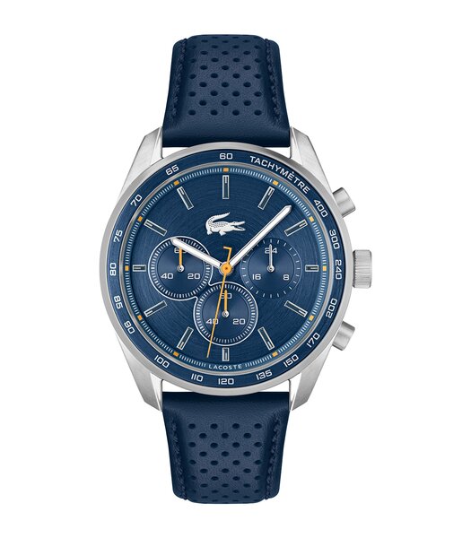 Horloge LACOSTE Heren 2011344 Analoog Behuizing MINERAAL Blauw Bracelette Leer Blauw Etanchéiteiten 5BAR