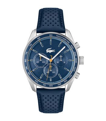 Horloge LACOSTE Heren 2011344 Analoog Behuizing MINERAAL Blauw Bracelette Leer Blauw Etanchéiteiten 5BAR