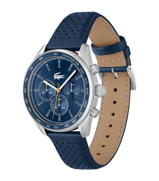 Horloge LACOSTE Heren 2011344 Analoog Behuizing MINERAAL Blauw Bracelette Leer Blauw Etanchéiteiten 5BAR