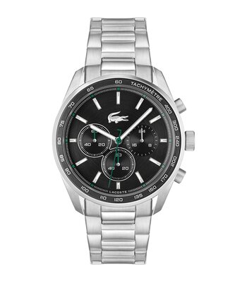 Horloge LACOSTE Heren 2011347 Analoog Behuizing MINERAAL Zwart Bracelette Roestvrij staal Staal Etanchéiteiten 5BAR