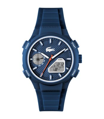 Horloge LACOSTE LC33 Heren 2011370 Analoog Behuizing MINERAAL Blauw Bracelette Silicone Blauw Etanchéiteiten 10BAR