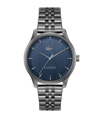 Horloge LACOSTE Heren 2011371 Analoog Behuizing MINERAAL Blauw Bracelette Staal Grijs Etanchéiteiten 5BAR