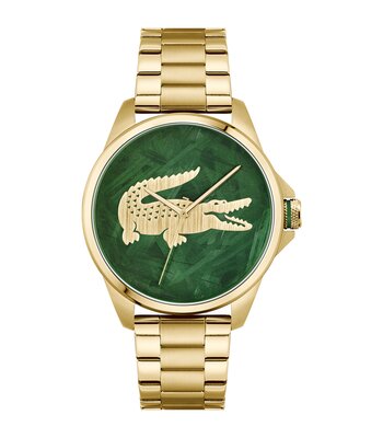 Horloge LACOSTE KEY BET Heren 2011394 Analoog Behuizing MINERAAL Groen Bracelette Staal Geelgoudkleurig Etanchéiteiten 5BAR