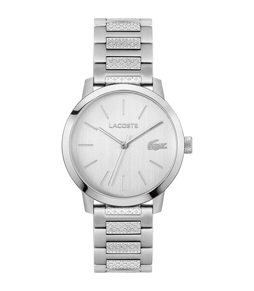 Horloge LACOSTE LIFESTYLE Heren 2011420 Analoog Behuizing MINERAAL Zilverkleurig Bracelette Roestvrij staal Staal Etanchéiteiten 5BAR