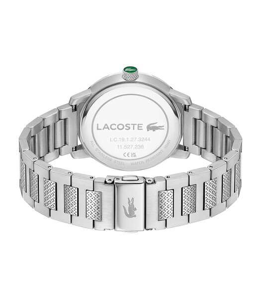 Horloge LACOSTE LIFESTYLE Heren 2011420 Analoog Behuizing MINERAAL Zilverkleurig Bracelette Roestvrij staal Staal Etanchéiteiten 5BAR