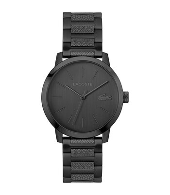 Horloge LACOSTE LIFESTYLE Heren 2011421 Analoog Behuizing MINERAAL Zwart Bracelette Staal Zwart Etanchéiteiten 5BAR