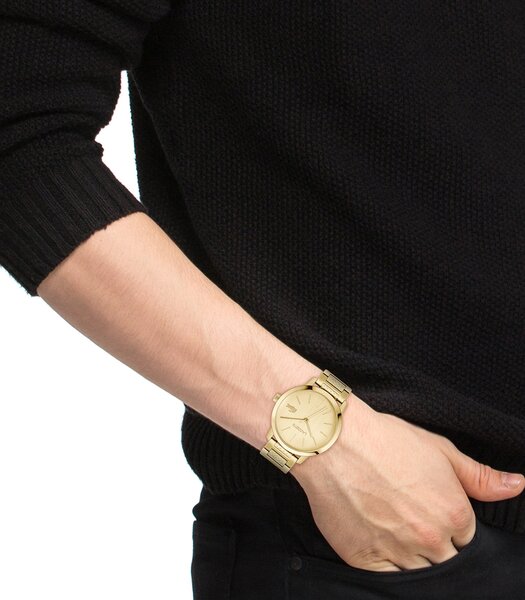 Horloge LACOSTE LIFESTYLE Heren 2011422 Analoog Behuizing MINERAAL Geelgoud Bracelette Staal Geelgoudkleurig Etanchéiteiten 5BAR
